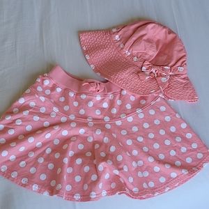 Janie and Jack Skirt and hat set